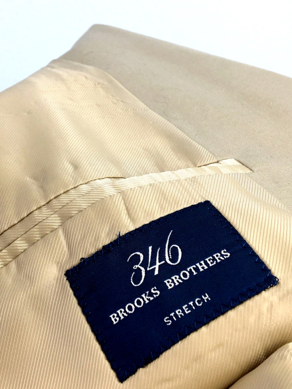 48R Brooks Brothers 346 Mens 3 Button Cotton Blazer Jacket Sand